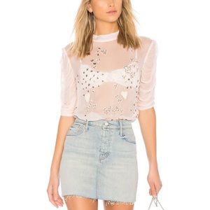 NWT Free People  Embellished Illusion Top S